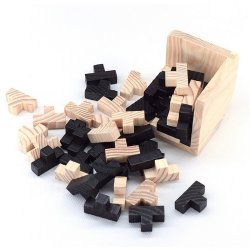 画像1: 木製　立体ジグソーパズル